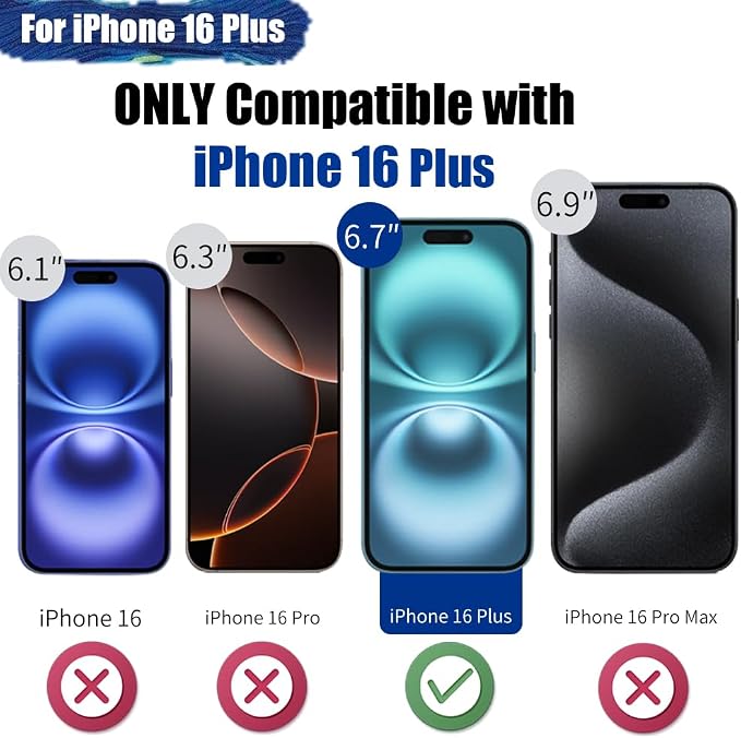 Battery Case for iPhone 16 Plus, 6000mAh Rechargeable Extended Battery Charging/Charger Case, Add 100% Extra Juice (6.7 Inches) Black
