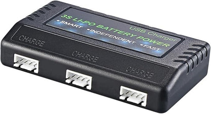 Baoblaze 11.1V LI Charger USB MA 12.6-12.8 Balanced Charger Case for 3S Batteris