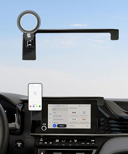 Car Phone Holder for Toyota Camry LE/SE 2025 2026 Accessories Apply to 8 Inch Touch Screen Fixed Clip MagSafe Cell Phone Mount Hands-Free 360° Rotation