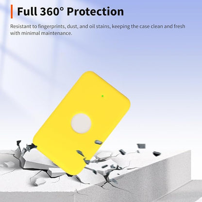Case for Apple MagSafe Magnetic Power Bank– Soft Silicone Protective Cover Compatible with MagSafe Magnetic Power Bank,Shockproof Anti-Scratch Slim Fit Case,Yellow