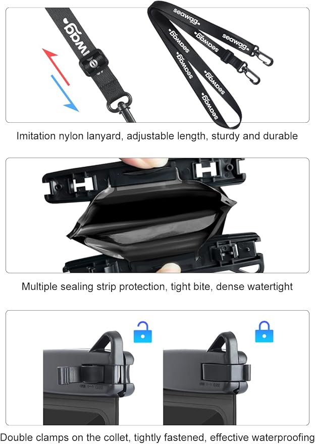 SEAWAG Smart Phone Waterproof Case 6.9" with Additional Pocket