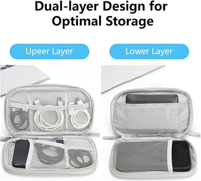 Omnpak Electronics Organizer Travel Case, Tech Accessories Storage Case Portable Carrying Organizer Pouch Bag for Cable, Charger,Power Bank