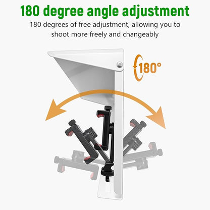Apexion Baseball Training Equipment, Phone Stabilizer, Game Changer Fence Mount, Universal with Sunshade, Streaming kit, Phone Fence Mount (White)