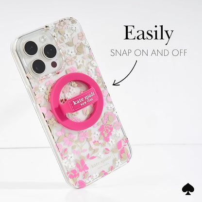 kate spade new york Magnetic Phone Loop Grip - Removable and Collapsible - Pom Pom Pink