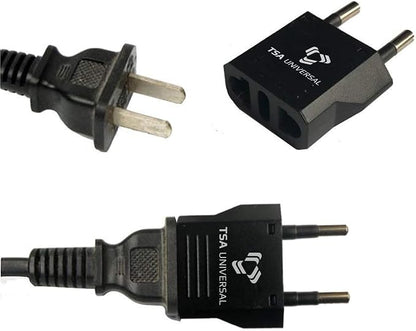 United States to Indonesia/Bali Travel Power Adapter to Connect North American Electrical Plugs to Indonesian Outlets for Cell Phones, Tablets, eReaders, and More (2-Pack, Black)
