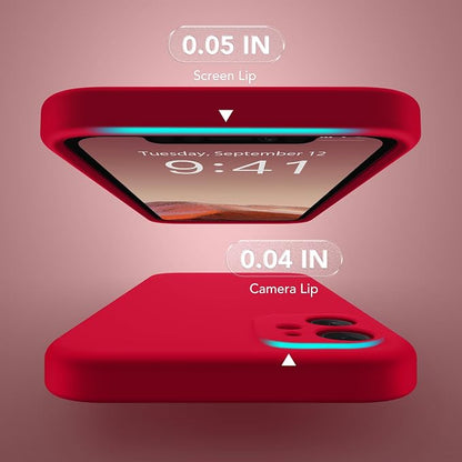 Magnetic for iPhone 11 Phone Case Silicone, Compatible with MagSafe, [Full Camera Protection][Screen Protector] Slim Shockproof Protective Case for iPhone 11 6.1", Red