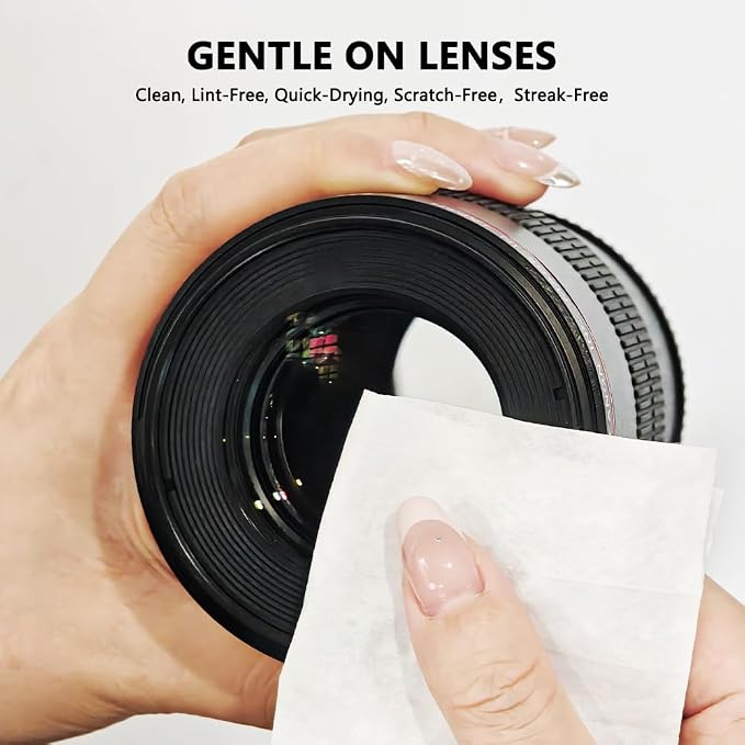 200 Count Lens Wipes for Eyeglasses Individually Wrapped Pre-Moistened Wipes Cleaner for Glasses Screens Camera Lens
