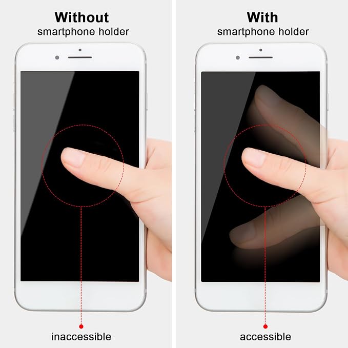 Weewooday 6 Pieces Phone Grip Holder Cell Phone Grip Strap Telescopic Finger Strap Stand Universal Finger Kickstand for Most Smartphones(Charming Colors)