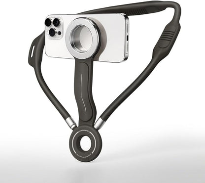 Magnetic Neck Phone Holder for Recording, Neck Mount Phone Holder for POV/Vlog/Video Content Creator/Ktichen, Hands Free Around Neck Mount for iPhone 17 16 15 14 13 12 Android Cell Phones
