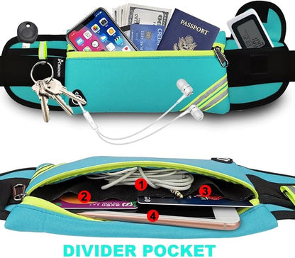 Running Belt Waist Pack Bag,Workout Gear,Gym Fitness Fanny Pack for Phone,Cell Phone Holder for Running,Jogging Pocket Belt for Women & Men,Running Accessories(Blue)