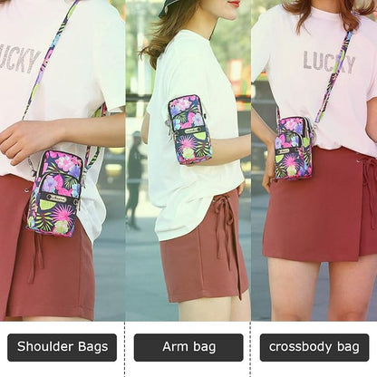 Sports Armband Outdoor Sweat-Proof Running Armbag Cross-Body Shoulder Casual Wallet Purse Gym Fitness Cell Phone Bag Key Holder for iPhone 13 Pro/ 12 Pro/Xs Max/Xr,Galaxy S10 Plus, P30 Pro (#22)