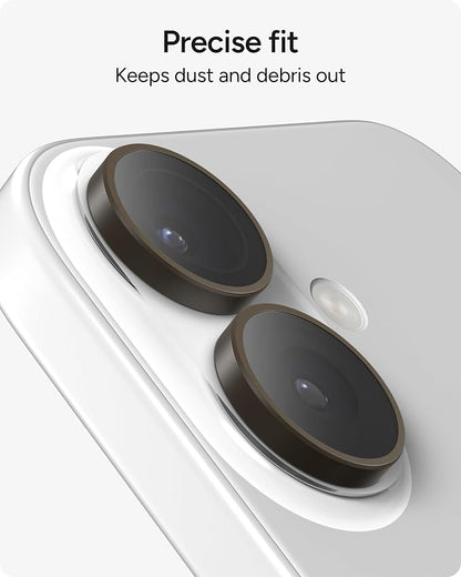 ZAGG iPhone Camera Lens Protector for iPhone 17/16/ 16 Plus - Beige Sandstone, Camera Ring, Maximum Impact & Scratch Protection, Anti-Reflective Technology, Smudge-Resistant, Precise Fit, Glass Elite