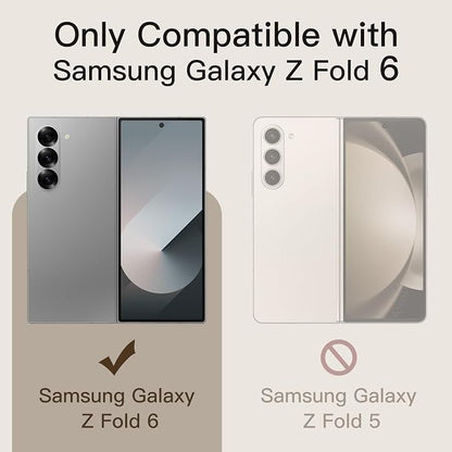 JETech Front Privacy Screen Protector for Samsung Galaxy Z Fold 6, 2-Pack | Anti-Spy Privacy Protection, Tempered Glass, Easy Installation Tool, Case-Friendly, Anti-Scratch Design