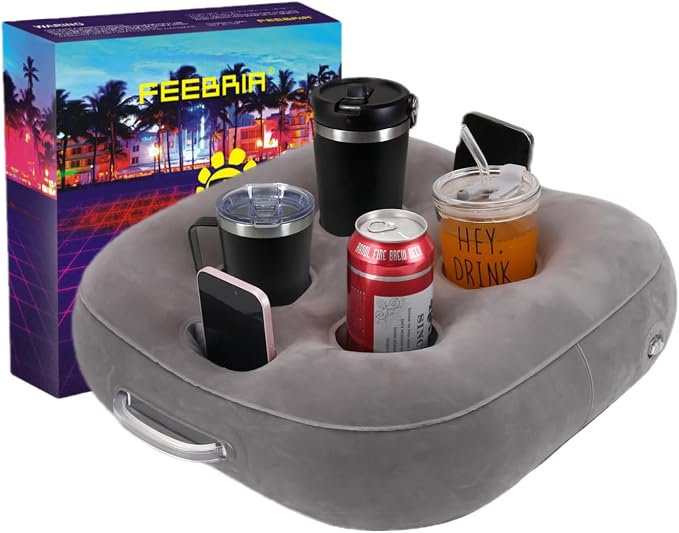 Inflatable Floating Drink Holder for Pool Party Beach hot tub