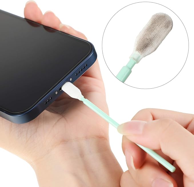 Frienda Anti Dust Plug Metal Phone Port Cover Compatible with iPhone 14/13/12/11 Lightning Connector Cleaning Tool Kit Phone Speaker Cleaner Receiver Dust Remover Multicolor