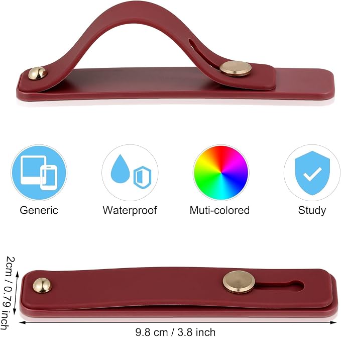 Weewooday 6 Pieces Phone Grip Holder Cell Phone Grip Strap Telescopic Finger Strap Stand Universal Finger Kickstand for Most Smartphones(Pink. Purple, Red)