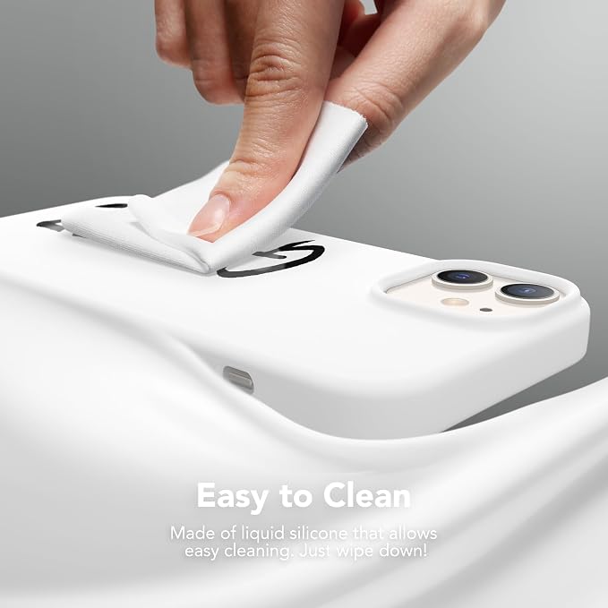GONEZ Magnetic for iPhone 12 Case / 12 Pro Case, Compatible with MagSafe, [Screen Protector + Camera Lens Protector], Silicone Shockproof Anti-Scratch Protective Phone Case 6.1 inch, White