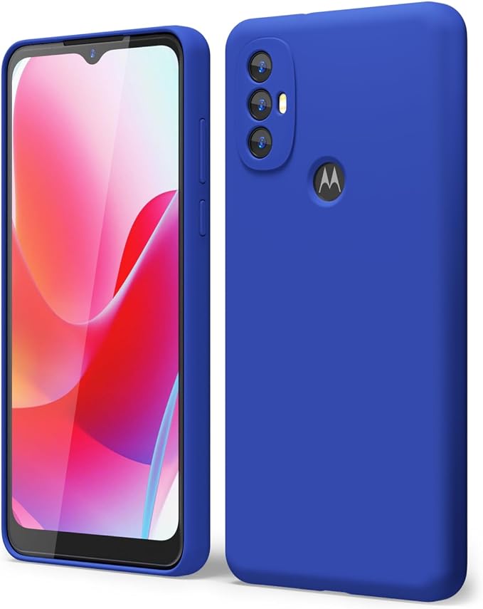 oakxco for Motorola Moto G Power 2022 Phone Case/Moto G Play 2023 Phone Case Liquid Silicone, Thin Slim Soft Rubber Gel TPU Plain Simple Cover for Women Girl Cute, Matte Solid Color,Royal Blue