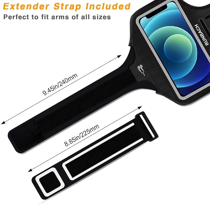 Armband for iPhone 13 Mini/12 Mini/11 Pro/iPhone X/XS,Sweatproof Running Exercise Gym Bag with Card Slot(Black)
