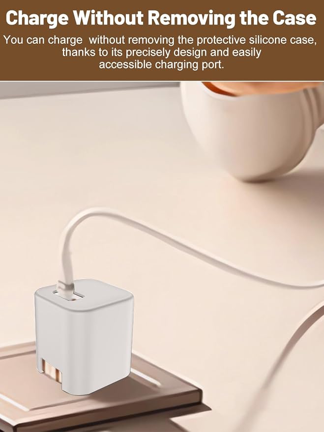 Silicone Protective Case for Anker Nano 45W USB-C Charger, Full-Body Protective Cover with Precise Cutouts, Shockproof Dustproof Charging Block Protector Sleeve & Scratch-Resistant Sleeve (Grey)
