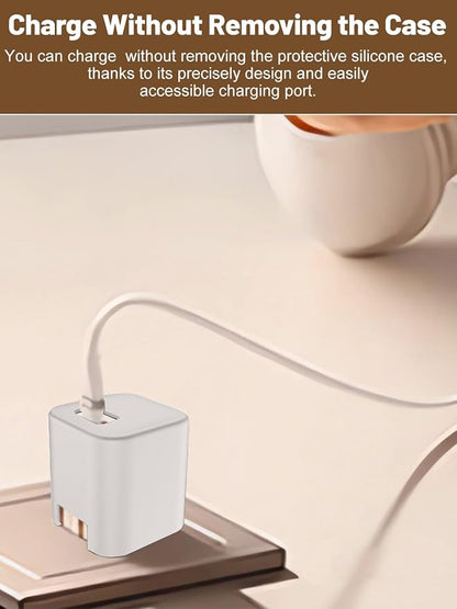 Silicone Protective Case for Anker Nano 45W USB-C Charger, Full-Body Protective Cover with Precise Cutouts, Shockproof Dustproof Charging Block Protector Sleeve & Scratch-Resistant Sleeve (Grey)
