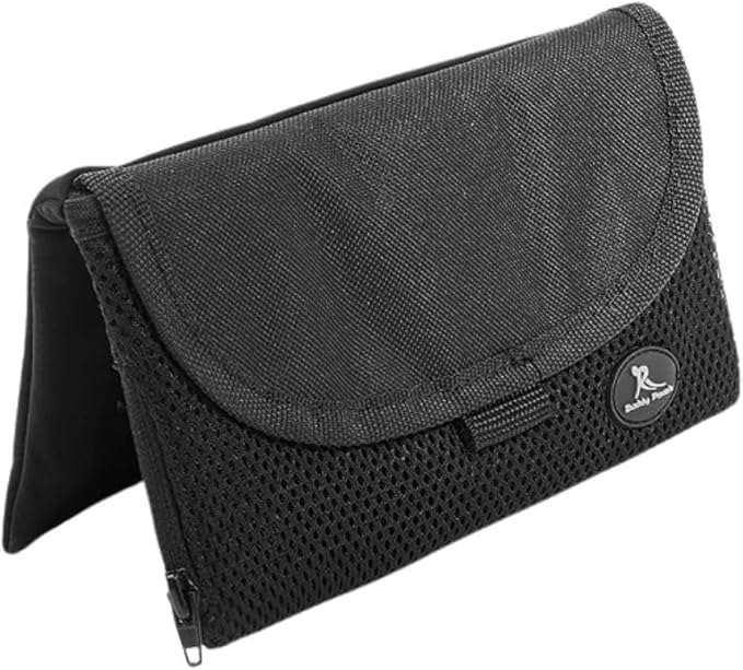Running Buddy Fanny Pack - Water-Resistant Running Gear Waist Bag - Sweat-Proof Phone & Money Belt Pocket - No-Bounce Chafe-Free Running Belt - XL, Black