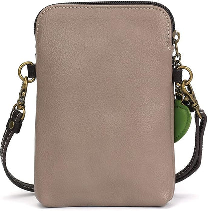 CHALA Plant Life Collection Cell Phone Crossbody Purse-Women PU Leather/Canvas Multicolor Handbag with Adjustable Strap