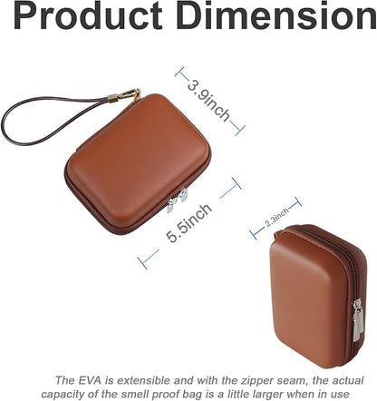 Travel Organizer EDC Pouch - PU Hard Shell Case for Electronics, 5.5x3.9 Inch, for Daily Commute, Business Trip, Weekend Getaway - Lightweight Unisex (Case Only)