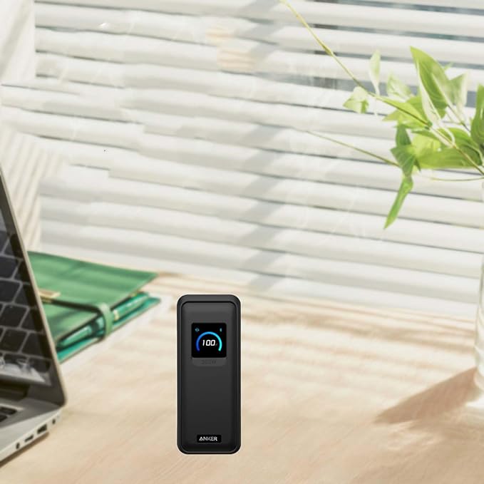 Case for Anker Prime Power Bank(26,250mAh 300W),NOUKAJU Silicone Protective Case,Drop-Proof,Scratch-Proof,Shock-Proof,Dust-Proof,Protective Cover for Anker Prime 26,250mAh Power Bank 300W(Black)