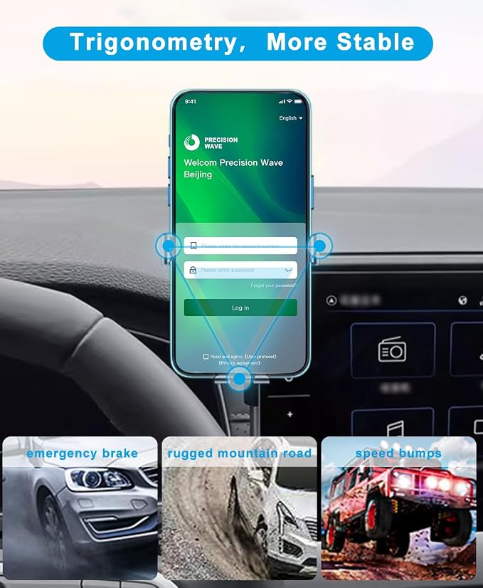 Car Phone Holder for 2024 2025 2026 VW/Volkswagen Atlas/Altas Cross Sport Accessories Dash Mount Cell Phone Holder for Most Smartphones Hands-Free 360 Degree Rotation
