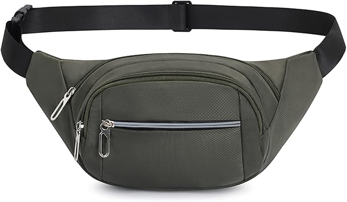 DAITET Crossbody Fanny Pack for Men&Women,Large Waist Bag & Hip Bum Bag with Adjustable Strap for Outdoors Workout Traveling Casual Running Hiking Cycling