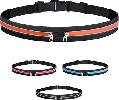 JUMAHE Slim Running Belts for Women Men - Running Phone Holder Fanny Pack for Key, Accessories Fits ALL Cell Phones, Orange