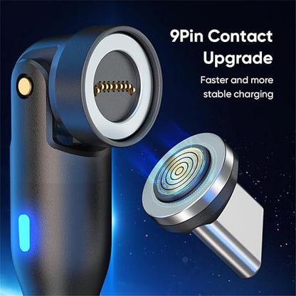 9Pin Magnetic Charging Cable Type C Tips Connectors Head (3 Pack) Fast Charging for Type C Android Devices, USB C Magnetic Phone Cable Adapter