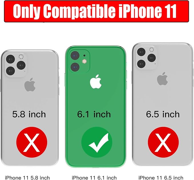 Battery Case for iPhone 11, 10000mAh High Capacity Portable Charger Case Rechargeable Smart Battery Pack Charging Case with Wireless Charging Support Carplay Compatible for iPhone 11 (6.1 inch)-Black