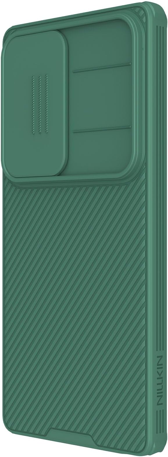 Nillkin for Samsung Galaxy S25 Ultra Case with Camera Cover, [Lens Protection] Mil-Grade Shockproof Protective Bumper Hard Cover Slim Phone Case for Galaxy S25 Ultra Cases 6.9'' Green