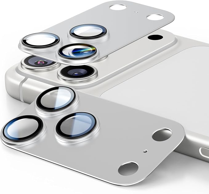 Camera Lens Protector for iPhone 17 Pro, Tempered Glass Screen Protection,2 pack, Silver