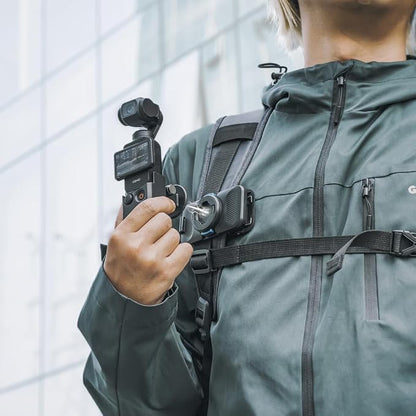 Pocket3 Magnetic Backpack Shoulder Strap Clip Mount, Magnetic Quick Release Backpack Mount, Bag Belt Shoulder Strap Holder with Extended Border Compatible with DJI Osmo Pocket 3