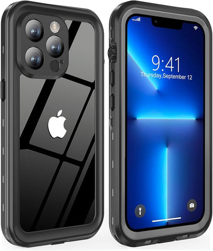 for iPhone 13 Pro Case Waterproof Shockproof Dustproof Full-Body Sturdy with Camera Lens Protector and Built-in Screen Protector,Underwater Full Sealed Cover Protective for iPhone 13 Pro
