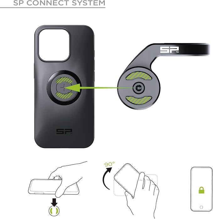 SP CONNECT Mountain Bike Bundle | SPC+ | Compatible with iPhone 13 Pro Max/12 Pro Max | Mountain Bike Phone Holder | Bike Phone Mount | Bicycle Accessories and Bike Phone Holder | Cell Phone Holder
