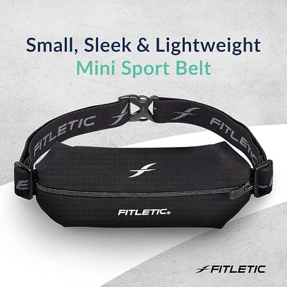 Fitletic Active Lifestyle Fanny Pack & Mini Sports Running Belt For Men & Women – Lightweight, Low Profile- Ultra-Soft Expandable Lycra Pouch - Fits All Phones – Inner Pocket
