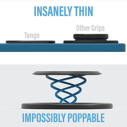 Tango Ultra Thin Grip for MagSafe: One Hand Pop, Stand, 10x Expandable, Space Grade Steel, Removable for Wireless Charging. Half The Thickness, Twice The Pop - Limited Edition: Midnight Flowers