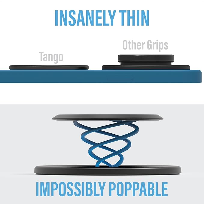 Tango Ultra Thin Grip for MagSafe: One Hand Pop, Stand, 10x Expandable, Space Grade Steel, Removable for Wireless Charging. Half The Thickness, Twice The Pop - Limited Edition: USA Flag