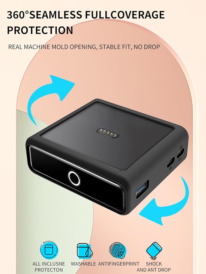 Case for Anker Prime 27,650mAh Power Bank (250W) with 100W Charging Base,Soft Skin Silicone Case Cover with Lanyard，Full Protective Case for -Black