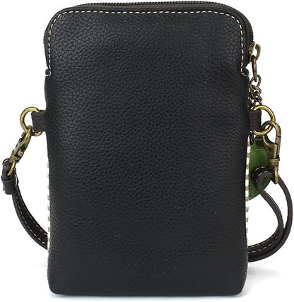 CHALA Plant Life Collection Cell Phone Crossbody Purse-Women PU Leather/Canvas Multicolor Handbag with Adjustable Strap