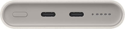 SAMSUNG 25W 10,000mAh Battery Pack Wireless Charger, Super Fast Charging w/ 2 Ports for Galaxy Phones, Buds and More, 3A USB-C Cable Included, 2024, US Version, EB-U2510XUEGUS. Beige