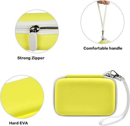 Travel Case for UCOMX for Nano/for Iseyyox/for LISEN/for RTOPS 3 in 1 Wireless Charger, Foldable Magnetic Charging Station Storage Holder Bag for Fast Charge Pad Cable and Adapter, Yellow-Box Only