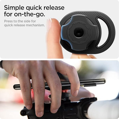 Spigen Life Gearlock Bike Phone Mount/Bike Phone Holder with Universal Adapter for Motorcycle, Classic, Electric, Scooter and Mountain Bike - Compatible with Most Phones