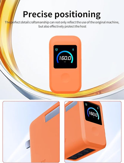 Case for Anker Prime Charger（160W 3Ports Smart Display）, WUNIAK Soft Silicone Protective Portable Scratch Shock Resistant Shell,Protective Case for Anker Prime Charger 160W,Orange