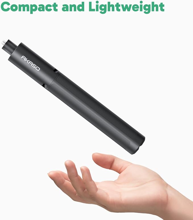 AKASO 47.2"/120cm Invisible Selfie Stick Tripod for Insta360 X5 X4 X3 Ace Pro, DJI Action Osmo 360 Pocket 3, GoPro Hero 13/12/11, AKASO 360/EK7000/EK7000 Pro, Brave 4/4 Pro, Brave 7/7 LE Action Camera