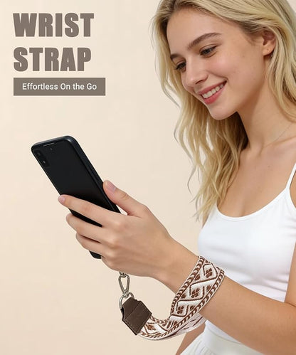 Phone Lanyard Crossbody with RFID Wallet & Eyeglass Holder, Anti-Theft Cell Phone Strap for Travel, Universal